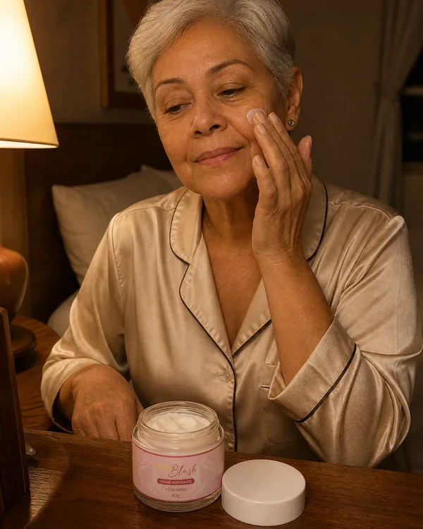 Rotina noturna com o creme Inova Blush