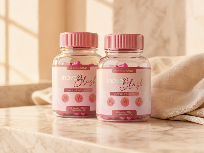 Kit Essencial Inova Blush: 2 potes de cápsulas + creme